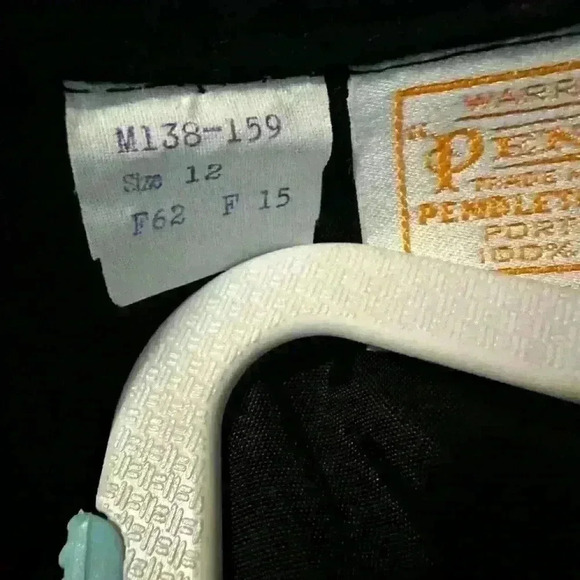 Pendleton Skirt 12 Black Pencil Virgin Wool Knee Length Lined Career Vintage. - Picture 5 of 11